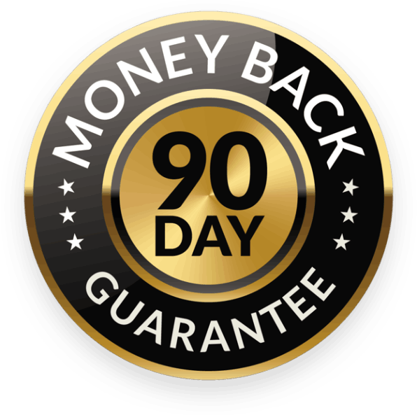 Advanced Muscle Plus 90-Day Money-Back Guarantee Seal