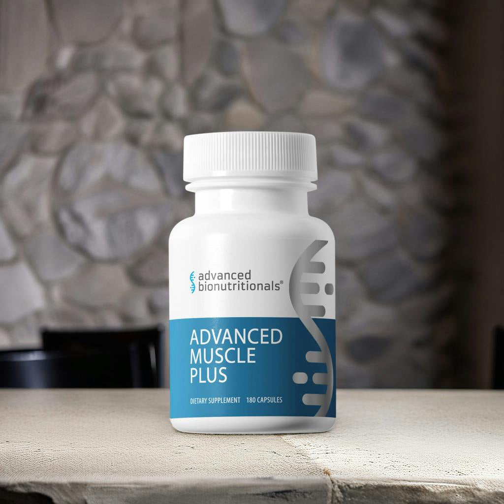 Advanced Muscle Plus Supplement Bottle — Official Product